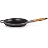 Image de Le Creuset Signature 20258284440422 Flint Poêle en fonte avec manche en bois 28 cm, Gris Pierre