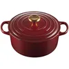Image de Le Creuset Signature Enamelled Cast Iron Round Casserole Dish With Lid, 24 cm, 4.2 Litre, Garnet, 21177249494441