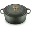 Image de Cocotte LE CREUSET 28CM THYM BOUTON DORÉ