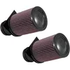Image de K&N Filtre à air de remplacement compatible avec Audi R8 5.2 V10 (Boîte automatique) 2014-2015 / R8 5.2 V10 2017- & Lamborghini Huracan 5.2 V10 2015- (ensemble de 2 pièces) (E-0658)