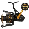 Image de Penn Slammer IV Moulinet Spinning pêche en mer, Robuste et résistant, pêche au leurre, Bar, lieus, Thon, carangue, pêche Exotique Noir/Or