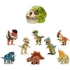 Image de GrossMos - Tête de dinosaure géante - Découvre tes mini dinosaures dans le slime - 4 modèles à collectionner - Aléatoire