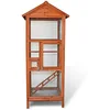 Image de Cage à Oiseaux en Bois de Haute qualité 72 x 63 x 168 cm éxterieur et Interieur