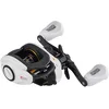 Image de Abu Garcia Max Pro Moulinet de pêche à Profil Bas, Moulinet Baitcast à Profil Bas, pêche aux carnassiers, brochet, Perche, Sandre, Unisexe, Blanc, LP | Main Gauche