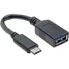 Image de Tripp Lite U428-C6N-F Câble USB 3.1 Gen 1 5 Gbps USB-C vers USB-A, certifié USB-IF, Type-C, Thunderbolt 3, 15,24 cm