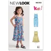 Image de NEW LOOK Paper Pattern UN6783A Combinaison et robe d'été pour enfant Taille 3-4-5-6-7-8 ans