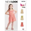 Image de NEW LOOK Paper Pattern UN6784A Patron de robes et barboteuse pour enfant Taille 3 à 8 ans