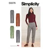 Image de Simplicity SS9376H5 Jupe et pantalon pour femme avec poches latérales avant Options pour cravates, passants de ceinture et surpiqûres Finition soignée ourlets, poignets ou élastiques