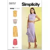 Image de SIMPLICITY SS9757A Haut et jupe en tricot pour femme en deux longueurs A (S-M-L-XL-XXL)