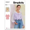 Image de SIMPLICITY SS9921K5 Patron de couture Haut avec manches pour femme Tailles 36-38-40-42-44