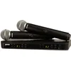 Image de Shure BLX288/SM58 UHF Système de Microphone sans Fil   Parfait pour l'église, Le karaoké, Le Chant   14 Heures d'autonomie, portée de 100 m | Contient (2) micros vocaux Portables SM58, récepteur