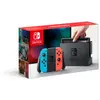 Image de Console Nintendo Switch noire avec manettes Joy-Con droite rouge néon et Joy-Con gauche bleue néon en occasion ou reconditionné