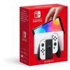 Image de Nintendo Switch (modèle OLED) avec station d’accueil et manettes Joy-Con blanches en occasion ou reconditionné