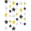 Image de amscan 6 Décorations à Suspendre étoiles - Noir - Taille Unique