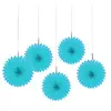 Image de Caribbean Blue Paper Fans 15cm /5