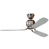Image de HUNTER FAN Ventilateur de Plafond Industrie II 132 cm pour Intérieur, avec Commande Murale, Chrome Brossé, 3 Pales Réversibles Couleur Teck et Couleur Gris, pour Été et Hiver, Modèle 24542