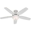 Image de Hunter 132 cm | 52 pouces Builder Deluxe Ventilateur de Plafond Blanc Neige avec Système d'Éclairage et Chaînette, 50570