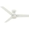 Image de Hunter Fan, Ventilateur de Plafond avec Commande Murale pour Intérieur et Extérieur, Protos, 3 Pales Réversibles, Couleur Blanche, 132 cm, Idéal Été comme Hiver, Modèle 50623