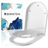 Image de BERNSTEIN Abattant WC Lunette toilettes siège enfant fermeture amortie, Couvercle forme D dégagement rapide Blanc 46x36x5cm, Résistant chocs & rayures, Universel, Plastique Antibactérie - U1006