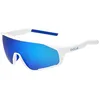 Image de Bollé - Shifter, Lunettes de soleil, Blanc brillant, Marron-bleu Cat 3, Grande taille, Unisexe, Adulte