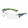 Image de Bollé SAFETY Safety 40256 Rush+ Lunettes de sécurité Platinum®, monture bleue et verte, verres transparents