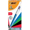 Image de BIC 4 Couleurs Original Stylos-Bille Rétractables Pointe Moyenne (1,0 mm) - Certifiés NF Environnement - Boîte de 12