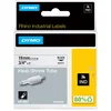 Image de DYMO Rhino Industrielles étiquettes pour gaine thermo-rétractable | 19 mm x 1,5 m | impression en noir sur fond blanc | autocollantes