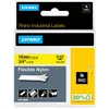 Image de DYMO Rhino Étiquettes industrielles | Nylon flexible | rouleau de 19 mm x 3,5 m | autocollantes impression en noir sur fond jaune | pour étiqueteuses Rhino et LabelManager