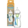 Image de Dr. Brown's Natural Flow Options+ Biberons anti-coliques à col large, en verre, vert, 270 ml