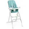 Image de Ingenuity: ity by Ingenuity, Chaise Haute Pliable Compacte Sun Valley, Assiette Sûre Alimentaire, Harnais 5 Points, Dès 6 Mois, Unisexe - Turquoise