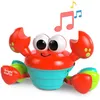 Image de BRIGHT STARTS Crabe qui marche Jouet bébé 6M+ jouet musical jouet de motricité globale et fine capteurs à obstacle rouge