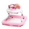 Image de BRIGHT STARTS Trotteur bébé pliable évolutif June Berry Delight Jouet amovible lumières & sons 3 hauteurs réglables dès 6 mois Rose