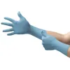 Image de Ansell TouchNTuff 92-670 Gants Jetables en Nitrile, Non Poudrés, Haute Protection Chimique et Mécanique, Contact Alimentaire, Sécurité Industrielle, Sans Latex, Bleu, Taille L (100 Gants)