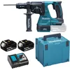Image de Makita - Ciocan rotopercutor SDS Plus, 2J, 24mm, 3.4kg, cu acumulator Li-Ion 18V 2x5.0Ah, incarcator DC18RC, Makpac4 [DHR243RTJ]