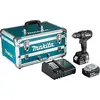Image de Perceuse visseuse MAKITA 18 V Li-Ion DDF485TX2B, 5 Ah BL1850B Ø 13 mm (coffret alu + kit d'accessoires)