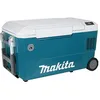 Image de Makita CW002GZ01 Boîte de refroidissement et de chaleur à compresseur sans fil 40 V max. 50 l (sans batterie, sans chargeur) Bleu pétrole/blanc