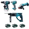 Image de ENSEMBLE DE 4 MACHINES MAKITA 18 V LI-ION 4 AH (DDF458 + DTD152 + DHR202 + DGA452) - DLX4054MX1