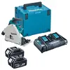 Image de Makita Scie plongeante 36V LXT (2x18V) 165 mm - MAKITA - avec 2 batteries 18V 5.0Ah, chargeur double, MakPac - DSP600PT2J