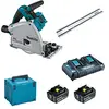 Image de Makita DSP600 PT2J1 Scie plongeante 2 x 5 Ah + double chargeur + rail   Scie plongeante 2 x 18 V