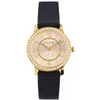 Image de Guess Montre pour Femme 28 mm   Bracelet doré Cadran Blanc boîtier doré, Noir, One, Sangle