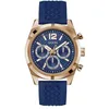 Image de GUESS Montre bracelet pour homme en silicone, or rose/bleu
