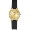 Image de Guess Montre analogique en Silicone doré, Peau de Serpent Noire, Peau de Serpent Noire
