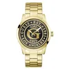 Image de Guess Collegiate G GW0888G2 Montre pour homme 44 mm en acier inoxydable   Quartz analogique Bracelet en acier inoxydable doré Montre tendance pour homme Noir avec aiguilles lumineuses 5 bar