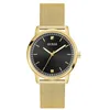 Image de Guess Chandler GW0974G2 Montre pour Homme en Acier Inoxydable Doré 40 mm Cadran Noir