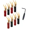 Image de Fiches bananes Audioquest Fourche SureGrip 100 Gold (lot de 8)