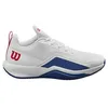 Image de Wilson Baskets Rush Pro Lite pour Homme, Blanc/Bleu Deja Vu/Rouge Wilson, 12