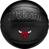 Image de WILSON NBA Team Premiere, Ballon de Basket, Design Dynamique en Profondeur et Fausse Peau de Serpent Texturée, Écusson d'Equipe Brodé, Équipe: Chicago Bulls, Couleur: Noir, Taille: 7