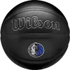 Image de WILSON NBA Team Premiere, Ballon de Basket, Design Dynamique en Profondeur et Fausse Peau de Serpent Texturée, Écusson d'Equipe Brodé, Équipe: Dallas Mavericks, Couleur: Noir, Taille: 7