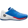 Image de Wilson Rush Pro Ace Clay Chaussures de Tennis Homme, Ajustement Sûr et Soutien Dynamique, Mesh Respirant, Idéales pour les Courts en Terre Battue, Couleur: Deja Vu Blue/Blanc/Infrarouge, Taille : 13.5