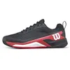Image de WILSON Rush Pro 4.5 Chaussures de Tennis Homme, Fabriquées en Mesh Respirant, Soutien Dynamique et Résistance à l'abrasion, Amorti Léger, Couleur : Noir/Infrarouge/Blanc, Taille : 8